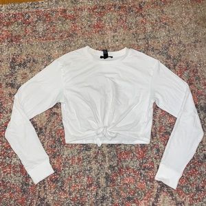 cropped long sleeve top